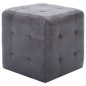 vidaXL Puf 2 unidades piel de ante artificial gris 30x30x30 cm vidaXL Puf 2 unidades piel de ante artificial gris 30x30x30 cm