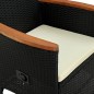 vidaXL Set comedor de jardín 7 piezas ratán sintético y madera negro vidaXL Set comedor de jardín 7 piezas ratán sintético y madera negro
