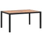 vidaXL Set comedor de jardín 7 piezas ratán sintético y madera negro vidaXL Set comedor de jardín 7 piezas ratán sintético y madera negro