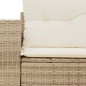 vidaXL Sofá de jardín con cojines de 2 plazas ratán sintético beige vidaXL Sofá de jardín con cojines de 2 plazas ratán sintético beige