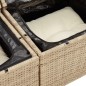 vidaXL Sofá de jardín con cojines de 2 plazas ratán sintético beige vidaXL Sofá de jardín con cojines de 2 plazas ratán sintético beige