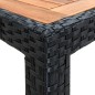 vidaXL Set comedor de jardín 7 piezas ratán sintético y madera negro vidaXL Set comedor de jardín 7 piezas ratán sintético y madera negro