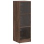 vidaXL Aparador con puertas de vidrio marrón roble 35x37x109 cm vidaXL Aparador con puertas de vidrio marrón roble 35x37x109 cm