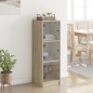 vidaXL Aparador con puertas de vidrio roble Sonoma 35x37x109 cm vidaXL Aparador con puertas de vidrio roble Sonoma 35x37x109 cm
