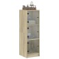 vidaXL Aparador con puertas de vidrio roble Sonoma 35x37x109 cm vidaXL Aparador con puertas de vidrio roble Sonoma 35x37x109 cm