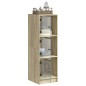 vidaXL Aparador con puertas de vidrio roble Sonoma 35x37x109 cm vidaXL Aparador con puertas de vidrio roble Sonoma 35x37x109 cm