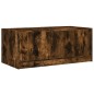vidaXL Mesa de centro con puertas de vidrio roble ahumado 102x50x42 cm vidaXL Mesa de centro con puertas de vidrio roble ahumado 102x50x42 cm