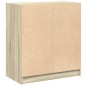 vidaXL Armario auxiliar puertas de vidrio roble Sonoma 68x37x75,5 cm