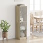 vidaXL Aparador con puertas de vidrio roble Sonoma 35x37x142 cm vidaXL Aparador con puertas de vidrio roble Sonoma 35x37x142 cm