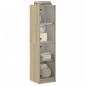 vidaXL Aparador con puertas de vidrio roble Sonoma 35x37x142 cm vidaXL Aparador con puertas de vidrio roble Sonoma 35x37x142 cm