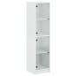 vidaXL Aparador con puertas de vidrio blanco 35x37x142 cm vidaXL Aparador con puertas de vidrio blanco 35x37x142 cm