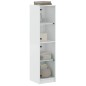 vidaXL Aparador con puertas de vidrio blanco 35x37x142 cm vidaXL Aparador con puertas de vidrio blanco 35x37x142 cm