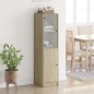 vidaXL Aparador con puerta de vidrio roble Sonoma 35x37x142 cm vidaXL Aparador con puerta de vidrio roble Sonoma 35x37x142 cm