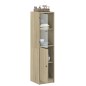 vidaXL Aparador con puerta de vidrio roble Sonoma 35x37x142 cm vidaXL Aparador con puerta de vidrio roble Sonoma 35x37x142 cm