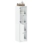 vidaXL Aparador con puerta de vidrio blanco 35x37x142 cm