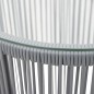 vidaXL Set mesa y sillas de jardín 3 pzas y cojines ratán PE gris