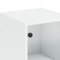 vidaXL Aparador con puerta de vidrio blanco 35x37x142 cm