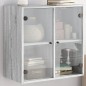 vidaXL Mueble de pared puertas de vidrio gris Sonoma 68x37x68,5 cm vidaXL Mueble de pared puertas de vidrio gris Sonoma 68x37x68,5 cm
