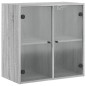 vidaXL Mueble de pared puertas de vidrio gris Sonoma 68x37x68,5 cm vidaXL Mueble de pared puertas de vidrio gris Sonoma 68x37x68,5 cm