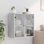 vidaXL Mueble de pared puertas de vidrio gris Sonoma 68x37x68,5 cm vidaXL Mueble de pared puertas de vidrio gris Sonoma 68x37x68,5 cm