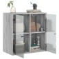 vidaXL Mueble de pared puertas de vidrio gris Sonoma 68x37x68,5 cm vidaXL Mueble de pared puertas de vidrio gris Sonoma 68x37x68,5 cm