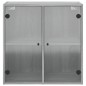 vidaXL Mueble de pared puertas de vidrio gris Sonoma 68x37x68,5 cm vidaXL Mueble de pared puertas de vidrio gris Sonoma 68x37x68,5 cm