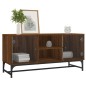 vidaXL Mueble de TV con puertas de vidrio marrón roble 102x37x50 cm vidaXL Mueble de TV con puertas de vidrio marrón roble 102x37x50 cm