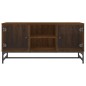 vidaXL Mueble de TV con puertas de vidrio marrón roble 102x37x50 cm vidaXL Mueble de TV con puertas de vidrio marrón roble 102x37x50 cm