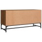 vidaXL Mueble de TV con puertas de vidrio marrón roble 102x37x50 cm vidaXL Mueble de TV con puertas de vidrio marrón roble 102x37x50 cm