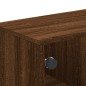 vidaXL Mueble de TV con puertas de vidrio marrón roble 102x37x50 cm vidaXL Mueble de TV con puertas de vidrio marrón roble 102x37x50 cm