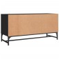 vidaXL Mueble de TV con puertas de vidrio negro 102x37x50 cm vidaXL Mueble de TV con puertas de vidrio negro 102x37x50 cm
