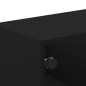 vidaXL Mueble de TV con puertas de vidrio negro 102x37x50 cm vidaXL Mueble de TV con puertas de vidrio negro 102x37x50 cm