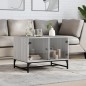 vidaXL Mesa de centro con puertas de vidrio gris Sonoma 68,5x50x50 cm vidaXL Mesa de centro con puertas de vidrio gris Sonoma 68,5x50x50 cm