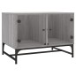 vidaXL Mesa de centro con puertas de vidrio gris Sonoma 68,5x50x50 cm vidaXL Mesa de centro con puertas de vidrio gris Sonoma 68,5x50x50 cm