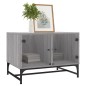 vidaXL Mesa de centro con puertas de vidrio gris Sonoma 68,5x50x50 cm vidaXL Mesa de centro con puertas de vidrio gris Sonoma 68,5x50x50 cm