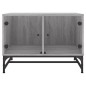 vidaXL Mesa de centro con puertas de vidrio gris Sonoma 68,5x50x50 cm vidaXL Mesa de centro con puertas de vidrio gris Sonoma 68,5x50x50 cm