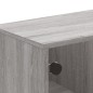 vidaXL Mesa de centro con puertas de vidrio gris Sonoma 68,5x50x50 cm vidaXL Mesa de centro con puertas de vidrio gris Sonoma 68,5x50x50 cm