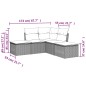 vidaXL Set de muebles de jardín 5 pzas y cojines ratán sintético negro vidaXL Set de muebles de jardín 5 pzas y cojines ratán sintético negro