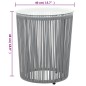 vidaXL Set mesa y sillas de jardín 3 pzas y cojines ratán PE gris