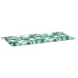 vidaXL Cojín banco de jardín tela Oxford estampado hojas 120x50x3 cm vidaXL Cojín banco de jardín tela Oxford estampado hojas 120x50x3 cm