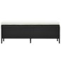 vidaXL Set de muebles de jardín 3 pzas y cojines ratán sintético negro vidaXL Set de muebles de jardín 3 pzas y cojines ratán sintético negro