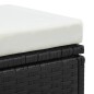 vidaXL Set de muebles de jardín 3 pzas y cojines ratán sintético negro vidaXL Set de muebles de jardín 3 pzas y cojines ratán sintético negro