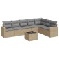 vidaXL Juego de sofás de jardín con cojines beige 8 pzas ratán PE vidaXL Juego de sofás de jardín con cojines beige 8 pzas ratán PE
