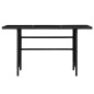 vidaXL Set de muebles de jardín 3 pzas y cojines ratán sintético negro vidaXL Set de muebles de jardín 3 pzas y cojines ratán sintético negro