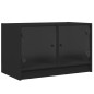 vidaXL Mueble de TV con puertas de vidrio negro 68x37x42 cm vidaXL Mueble de TV con puertas de vidrio negro 68x37x42 cm