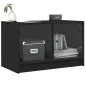 vidaXL Mueble de TV con puertas de vidrio negro 68x37x42 cm vidaXL Mueble de TV con puertas de vidrio negro 68x37x42 cm