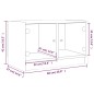 vidaXL Mueble de TV con puertas de vidrio negro 68x37x42 cm vidaXL Mueble de TV con puertas de vidrio negro 68x37x42 cm
