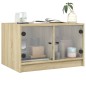 vidaXL Mesa de centro con puertas de vidrio roble Sonoma 68x50x42 cm vidaXL Mesa de centro con puertas de vidrio roble Sonoma 68x50x42 cm