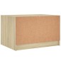 vidaXL Mesa de centro con puertas de vidrio roble Sonoma 68x50x42 cm vidaXL Mesa de centro con puertas de vidrio roble Sonoma 68x50x42 cm