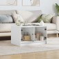 vidaXL Mesa de centro con puertas de vidrio blanca 68x50x42 cm vidaXL Mesa de centro con puertas de vidrio blanca 68x50x42 cm